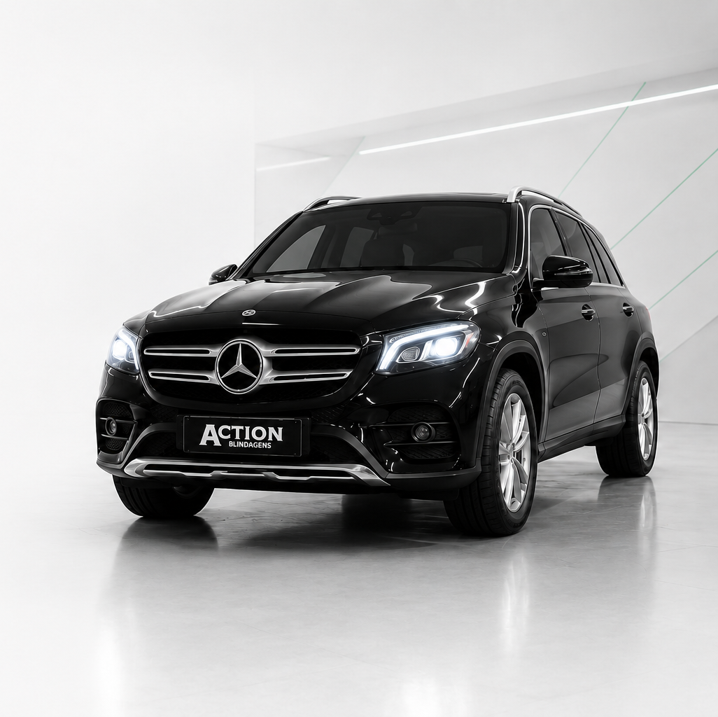 Veículo Action Blindagens — Mercedes SUV preto
